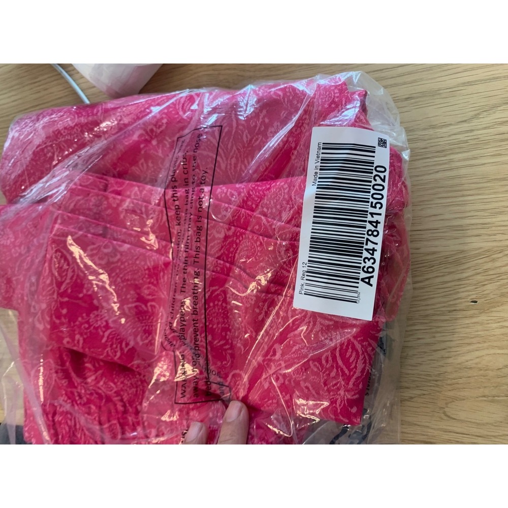 (B-37) Isaac Mizrahi Live QVC Pink Paisley Pull On Pants Women's Size 12 New - Picture 10 of 10